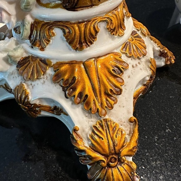 Collectible CHERUB Candle Holder Centerpiece Angel Renaissance victorian decor - Picture 9 of 10